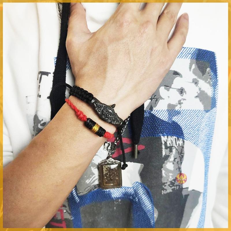 通寶佛牌 泰國聖物 拉胡天神手繩 拉胡廟 招財 轉運 小人 傷害 避邪 擋煞 避邪 化太歲 快速出貨-細節圖5