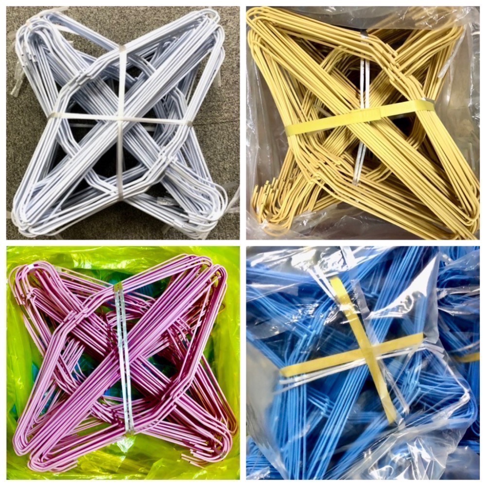 台灣製 全新洗衣店專用衣架(一組12支) 塑膠披覆鐵線衣架·圓潤邊角·乾濕兩用·-細節圖6