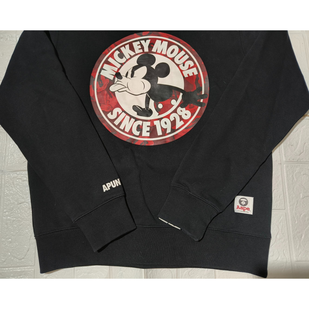(9550) AAPE x Disney 長袖上衣 胸圍110 衣長68-細節圖2