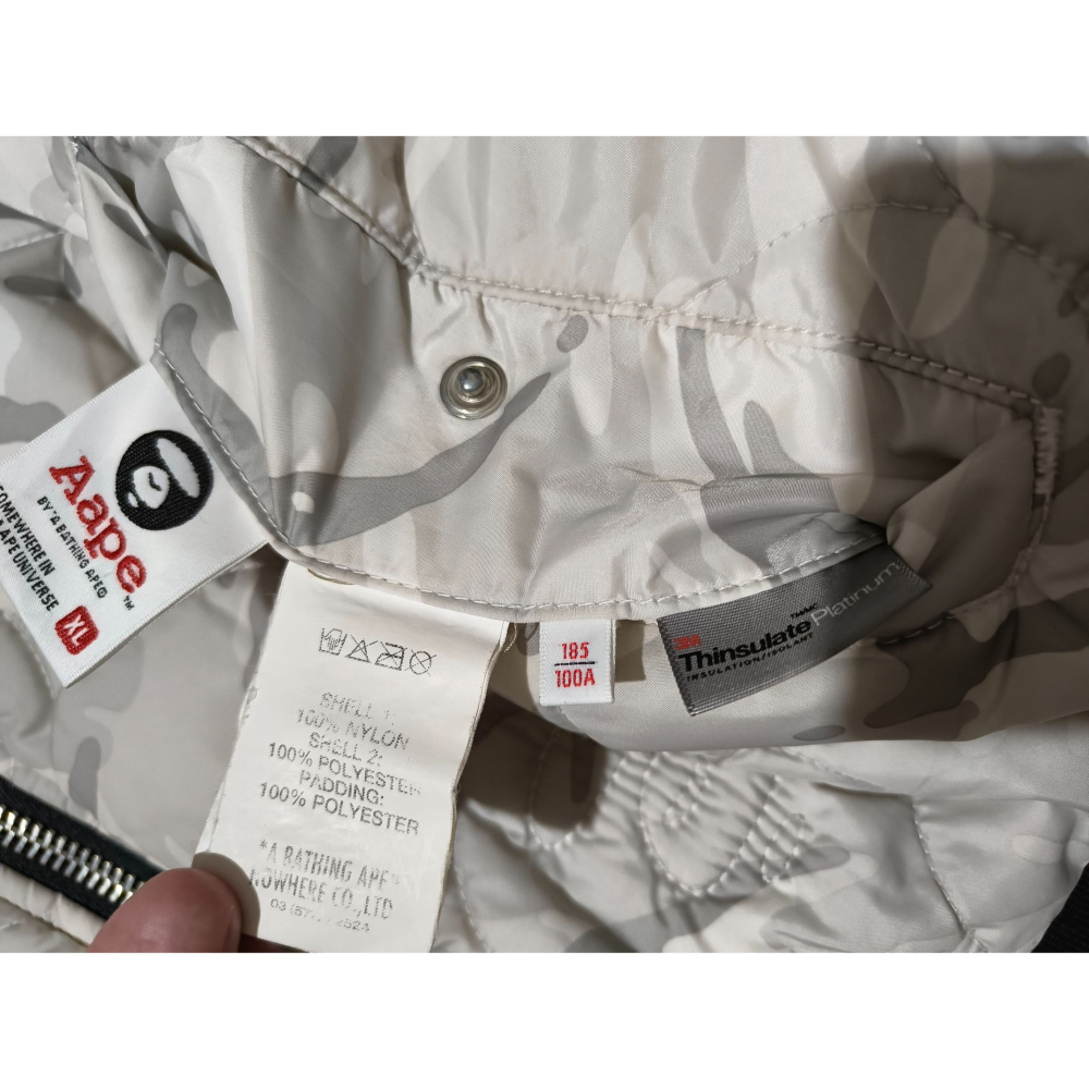 (9634) AAPE 棉服 雙面穿 外套 胸圍116 衣長70-細節圖4