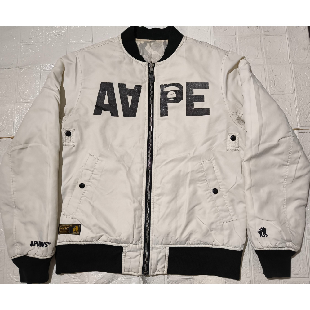 (9634) AAPE 棉服 雙面穿 外套 胸圍116 衣長70-細節圖8