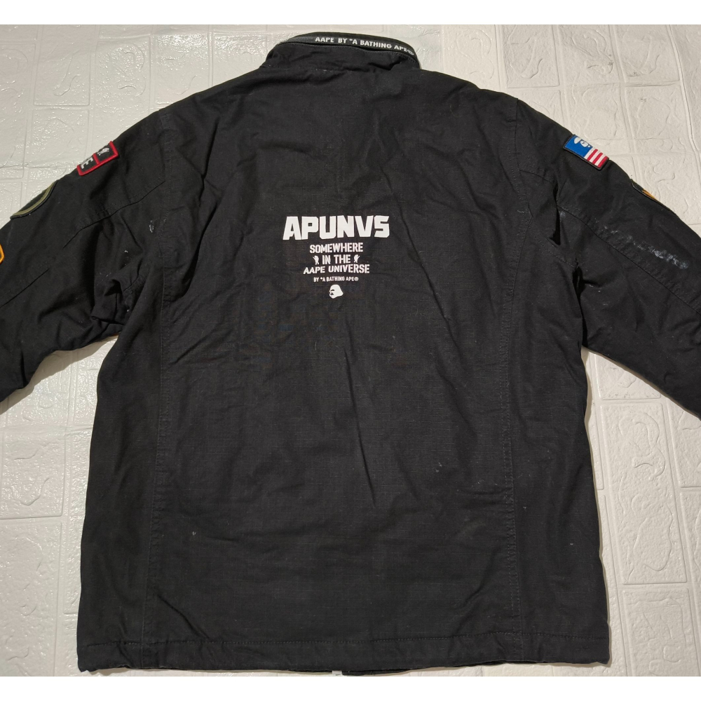 (9651) AAPE 棉服 連帽 外套 胸圍112 衣長69-細節圖7