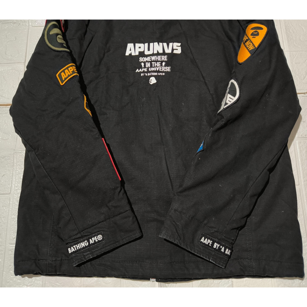 (9651) AAPE 棉服 連帽 外套 胸圍112 衣長69-細節圖8