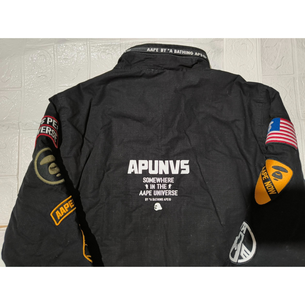 (9651) AAPE 棉服 連帽 外套 胸圍112 衣長69-細節圖9