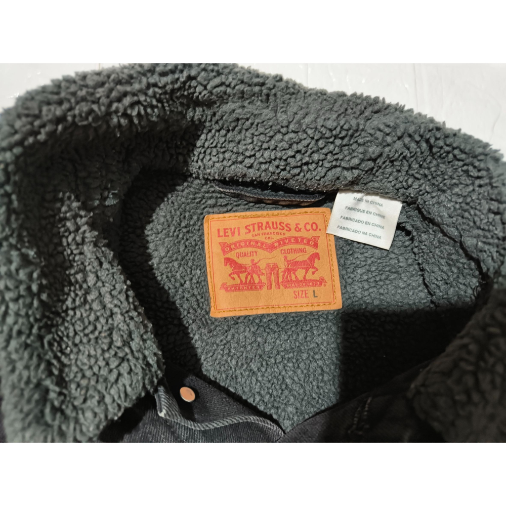 (9696) LEVI＇S 李維斯 羔羊絨 牛仔 外套 胸圍118 衣長67-細節圖4