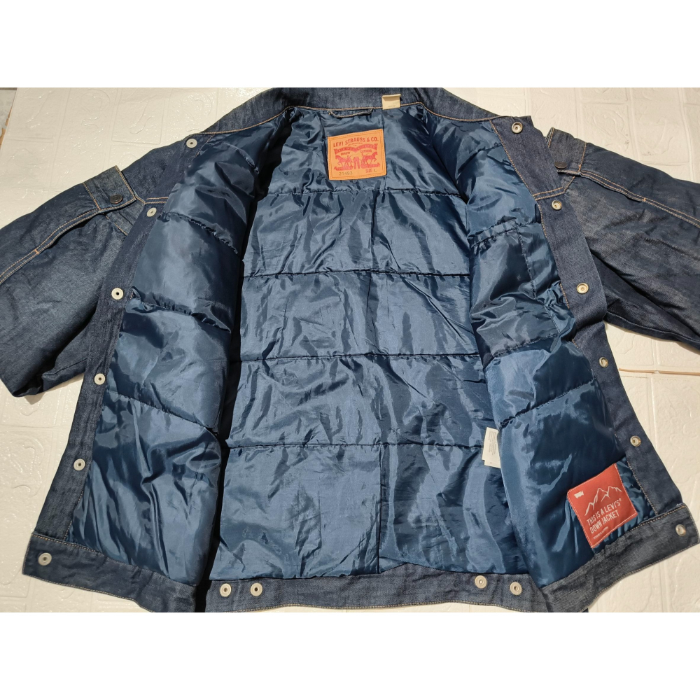 (9707) LEVI＇S 李維斯 羽絨 牛仔 外套 胸圍124 衣長69-細節圖4