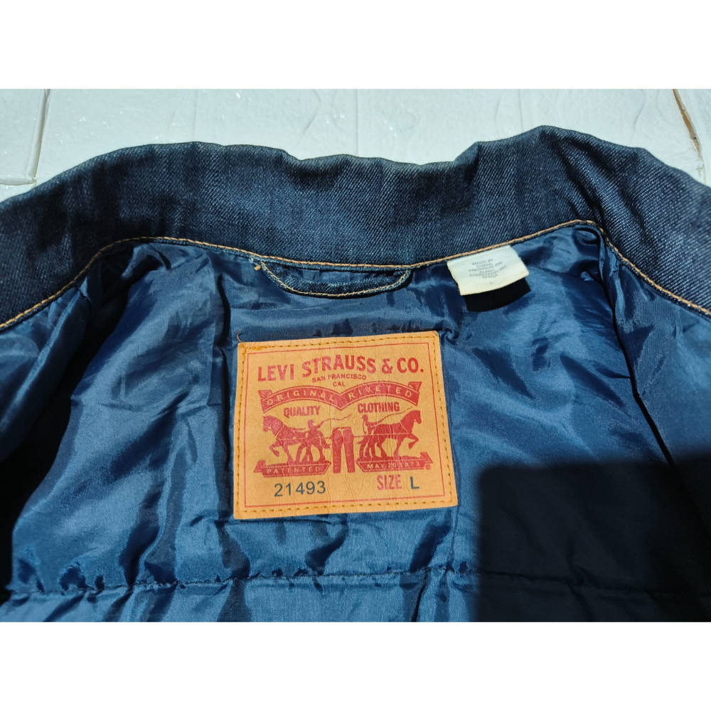 (9707) LEVI＇S 李維斯 羽絨 牛仔 外套 胸圍124 衣長69-細節圖5
