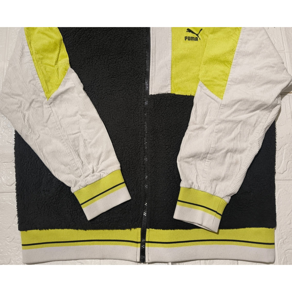 (9730) PUMA 羔羊絨 燈芯絨 拼接 外套 胸圍120 衣長71-細節圖2