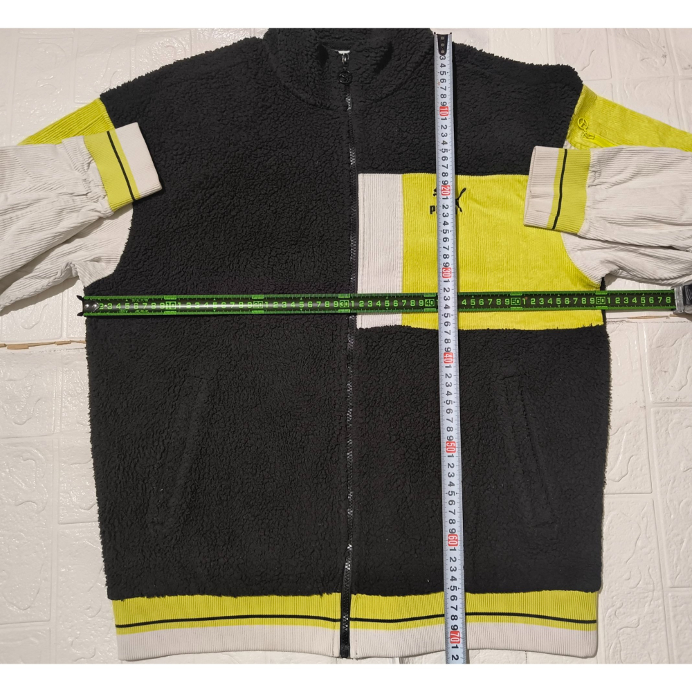 (9730) PUMA 羔羊絨 燈芯絨 拼接 外套 胸圍120 衣長71-細節圖3