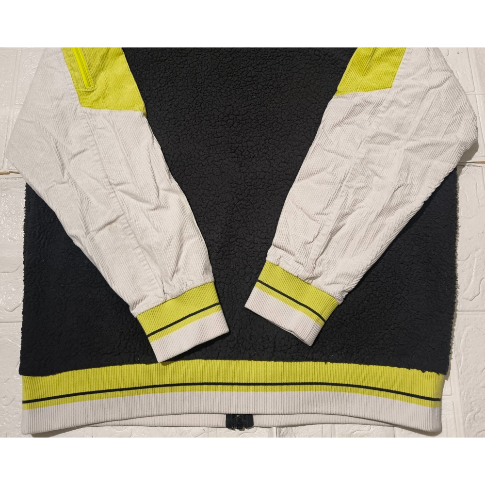 (9730) PUMA 羔羊絨 燈芯絨 拼接 外套 胸圍120 衣長71-細節圖9