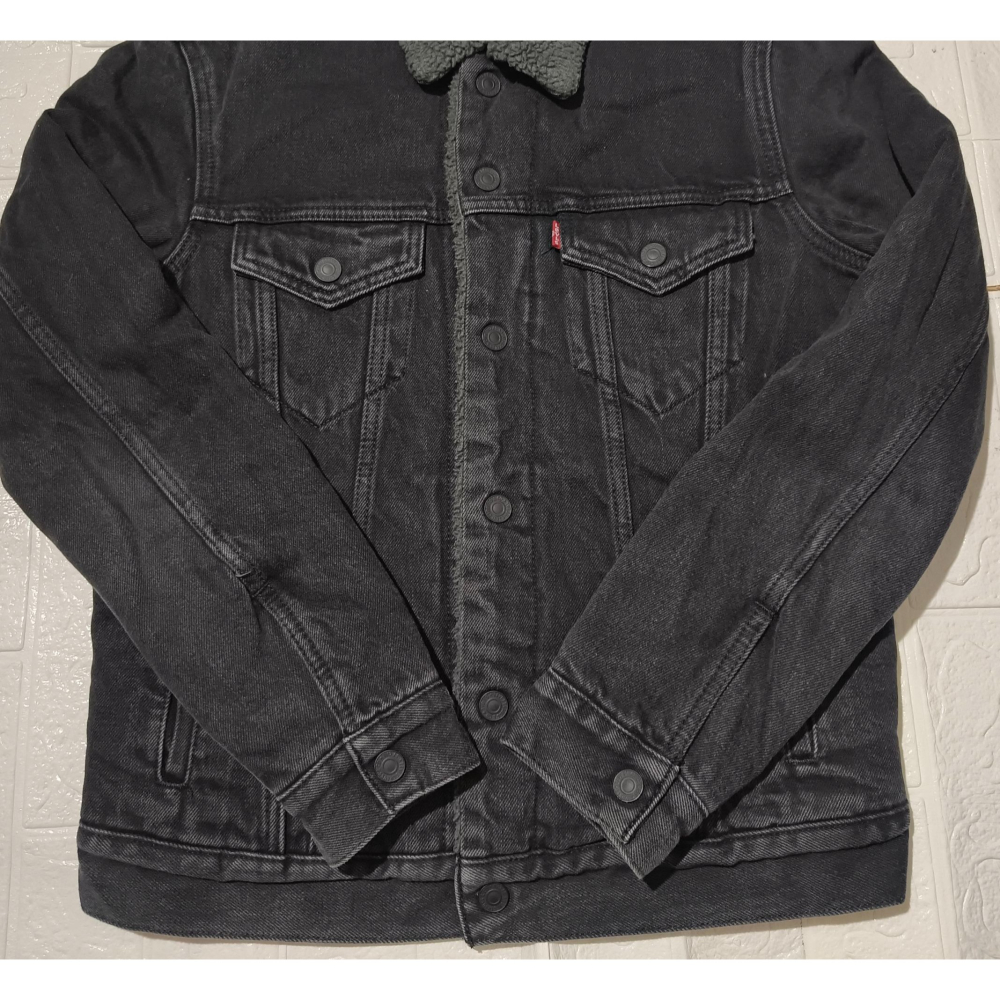 (9736) LEVI＇S 羔羊絨 牛仔 外套 胸圍104 衣長65-細節圖2
