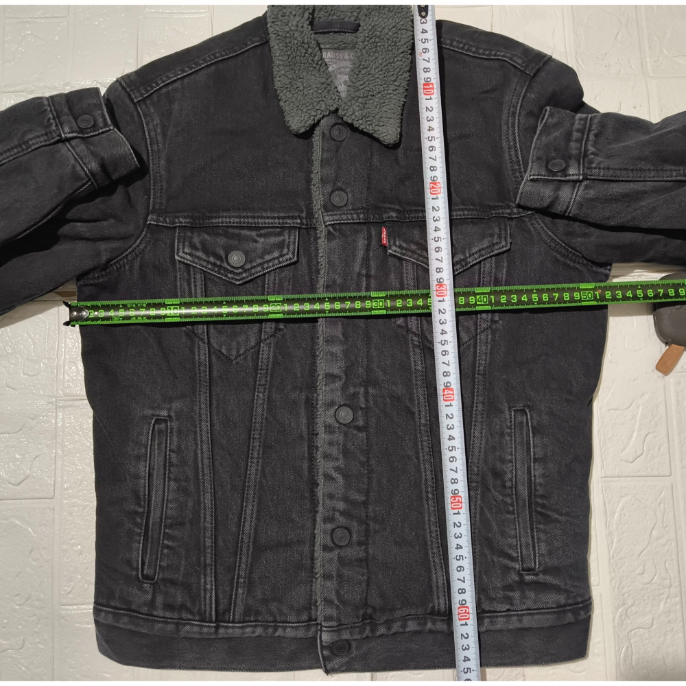 (9736) LEVI＇S 羔羊絨 牛仔 外套 胸圍104 衣長65-細節圖3
