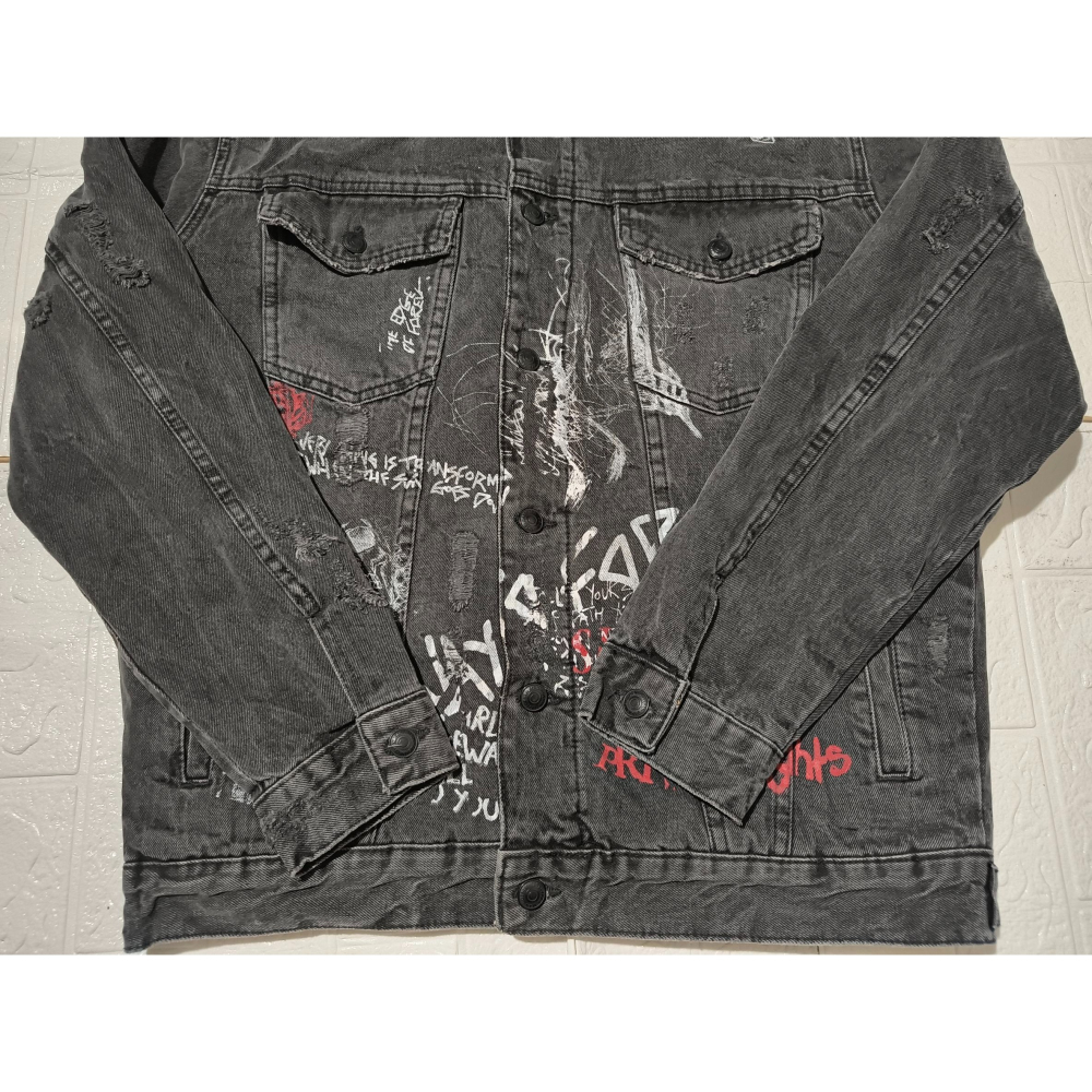 (9739) ZARA 羔羊絨 牛仔 外套 胸圍120 衣長68-細節圖2