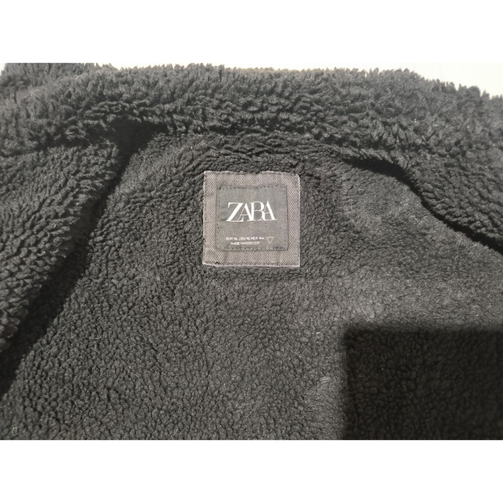 (9739) ZARA 羔羊絨 牛仔 外套 胸圍120 衣長68-細節圖5