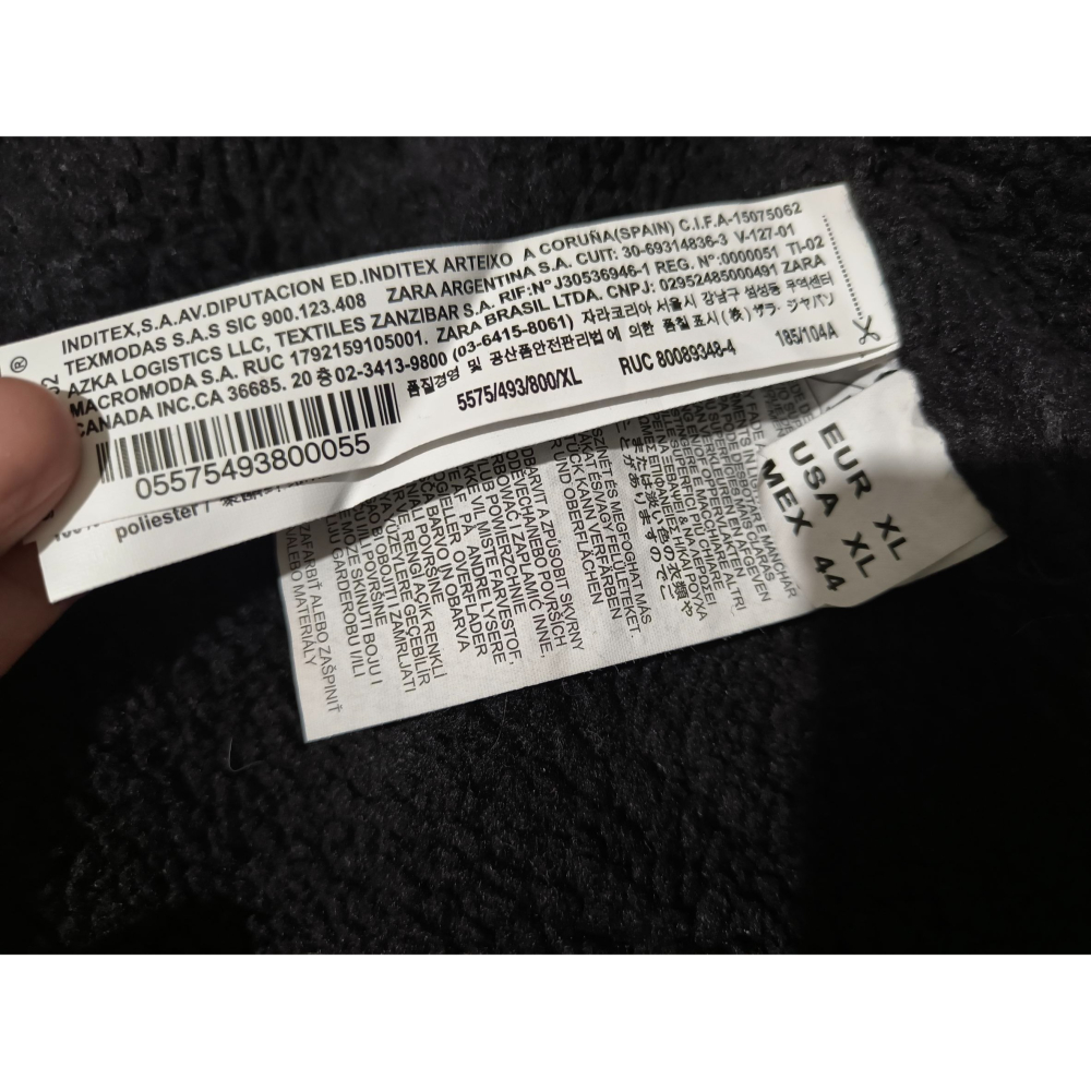 (9739) ZARA 羔羊絨 牛仔 外套 胸圍120 衣長68-細節圖6