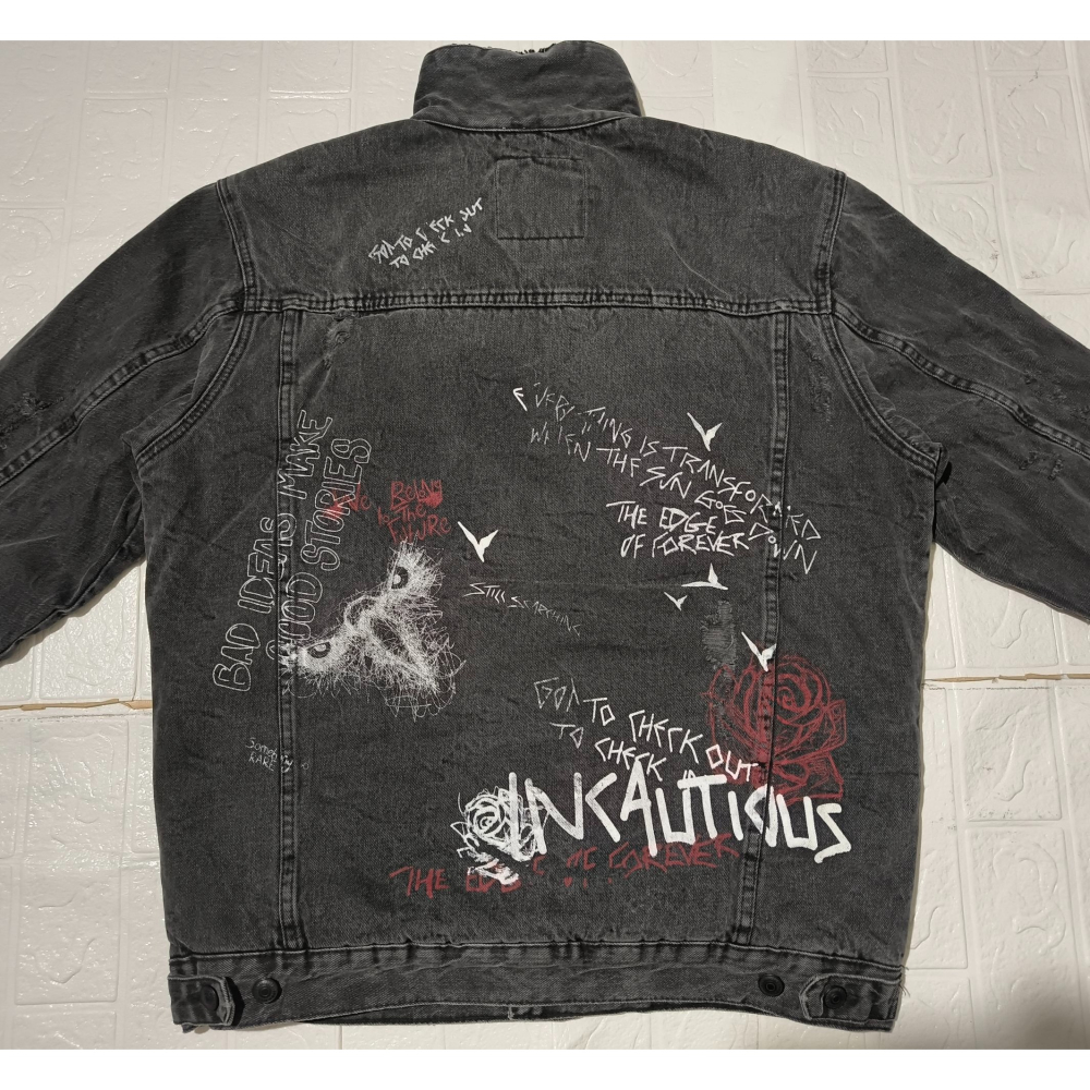 (9739) ZARA 羔羊絨 牛仔 外套 胸圍120 衣長68-細節圖8