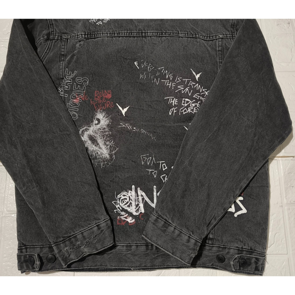 (9739) ZARA 羔羊絨 牛仔 外套 胸圍120 衣長68-細節圖9