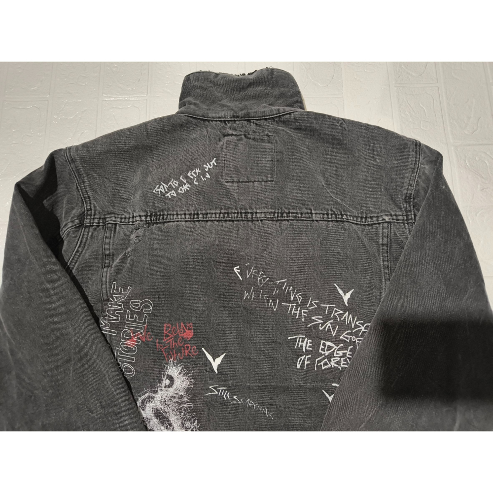 (9739) ZARA 羔羊絨 牛仔 外套 胸圍120 衣長68-細節圖10