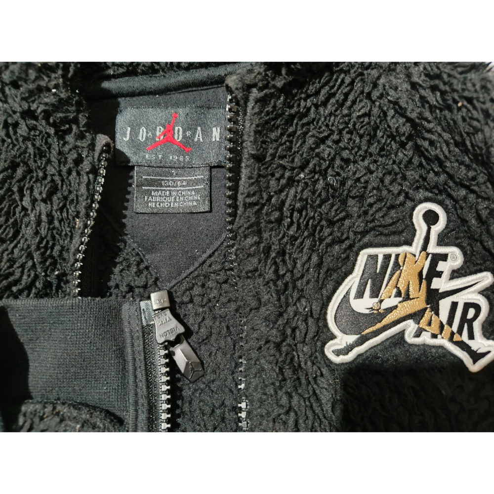 (9809) Air Jordan 兒童 絨毛 外套 胸圍76 衣長45-細節圖4