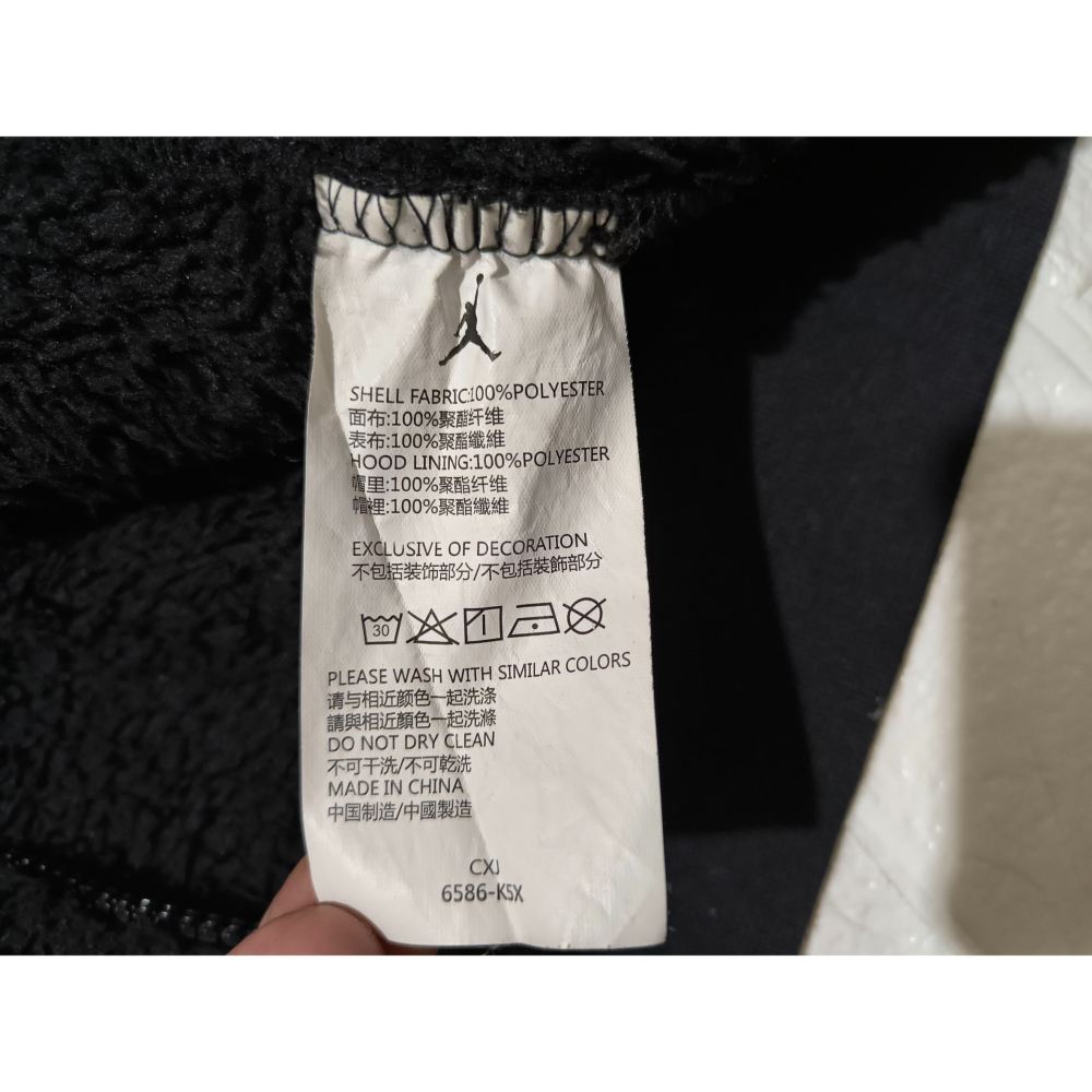 (9809) Air Jordan 兒童 絨毛 外套 胸圍76 衣長45-細節圖5