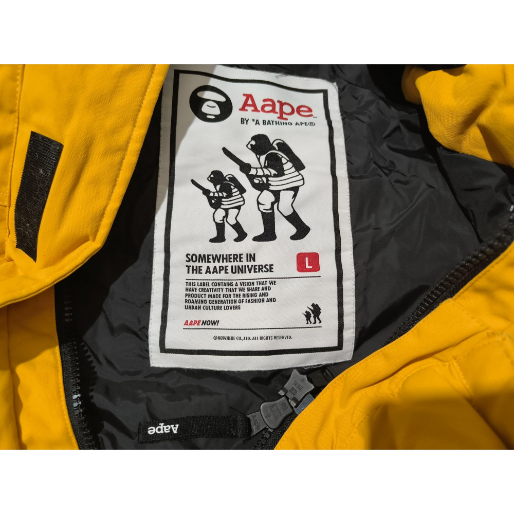 (9925) AAPE 羽絨 外套 胸圍116 衣長79-細節圖4