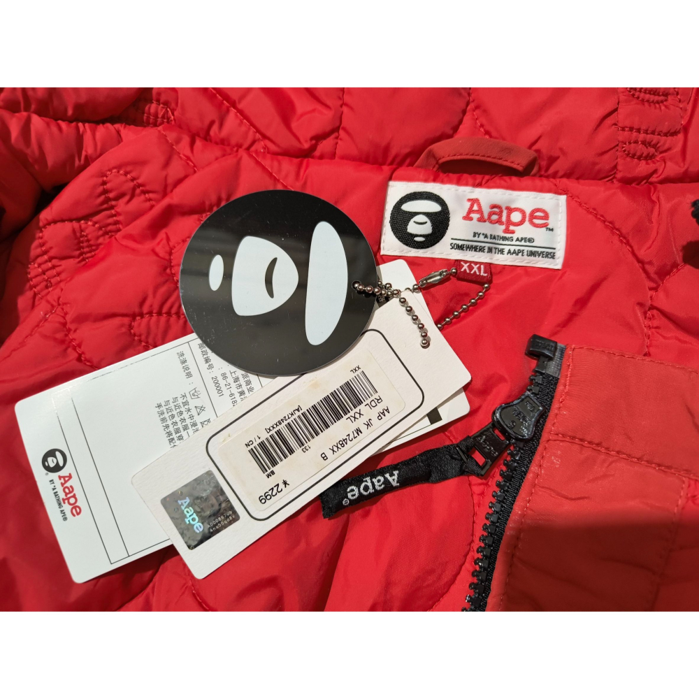(0004) AAPE 棉服 外套 胸圍128 衣長75-80-細節圖5