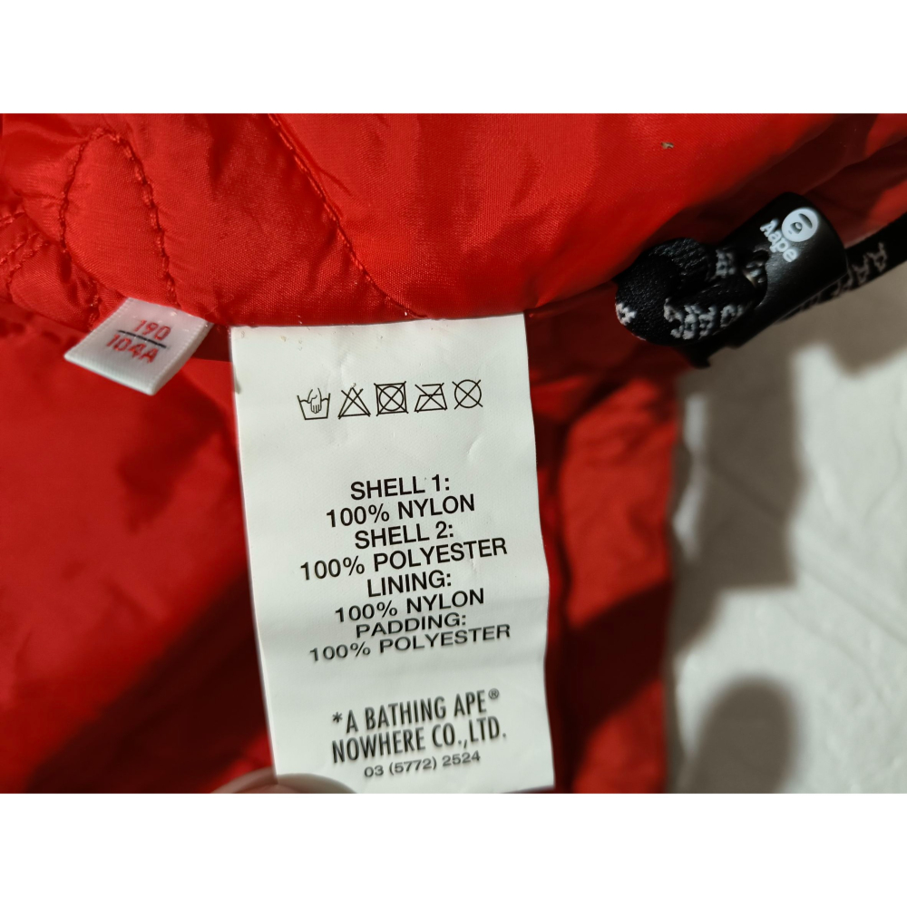 (0004) AAPE 棉服 外套 胸圍128 衣長75-80-細節圖6