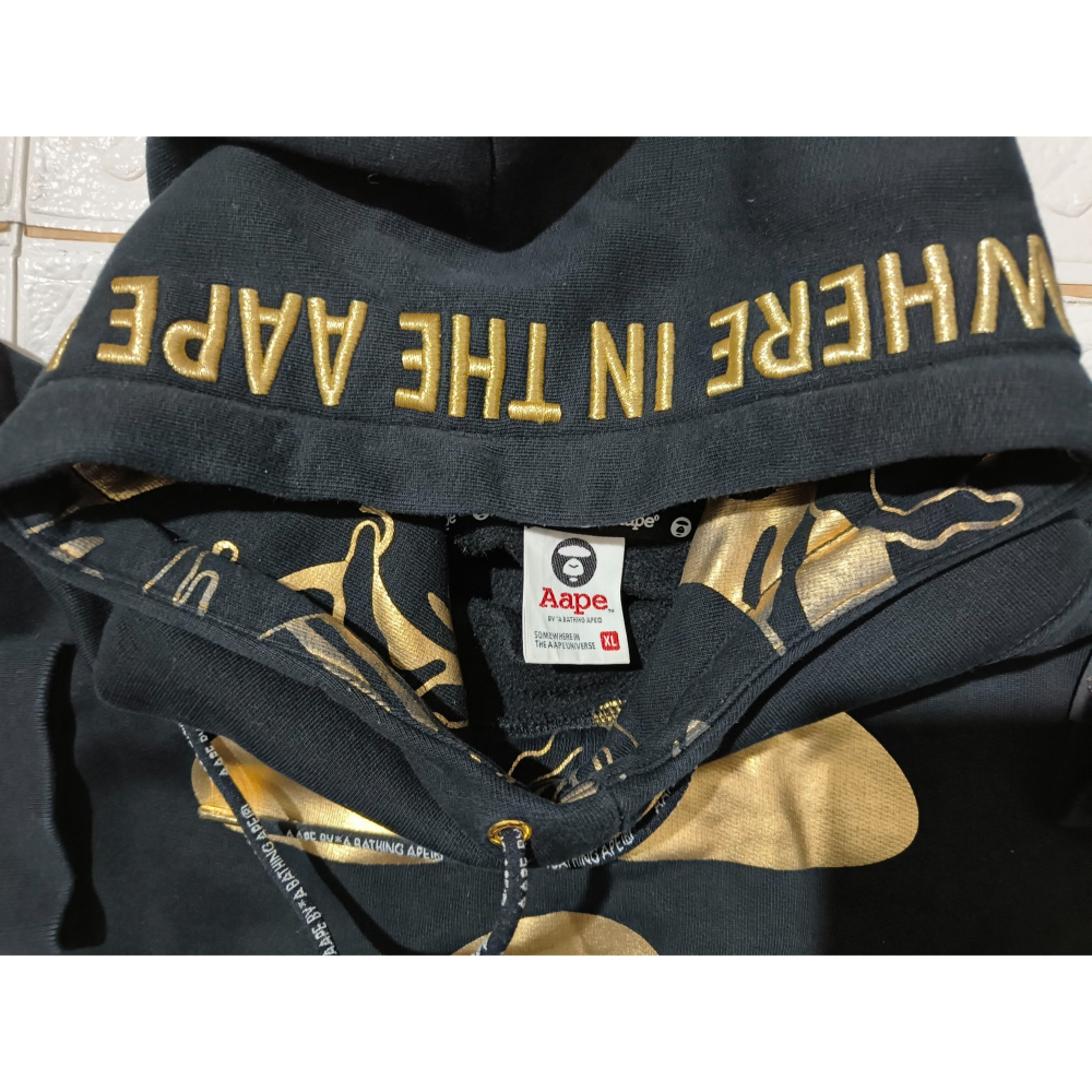 (0018) AAPE 帽T 胸圍124 衣長79-細節圖4