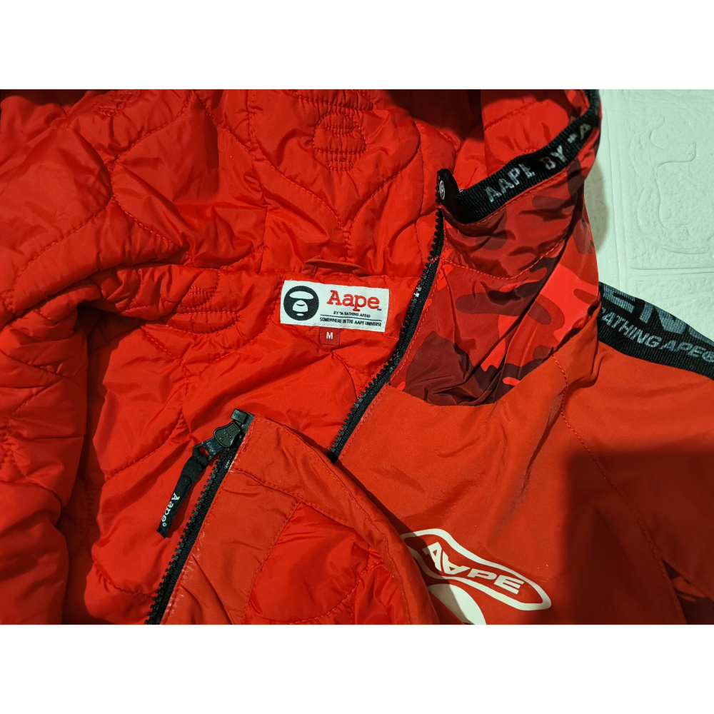 (9876) AAPE 棉服 外套 胸圍112 衣長68-73-細節圖4