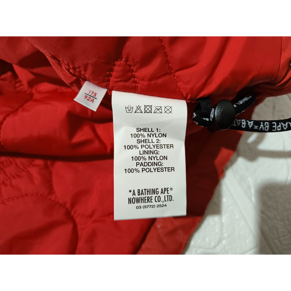 (9876) AAPE 棉服 外套 胸圍112 衣長68-73-細節圖5