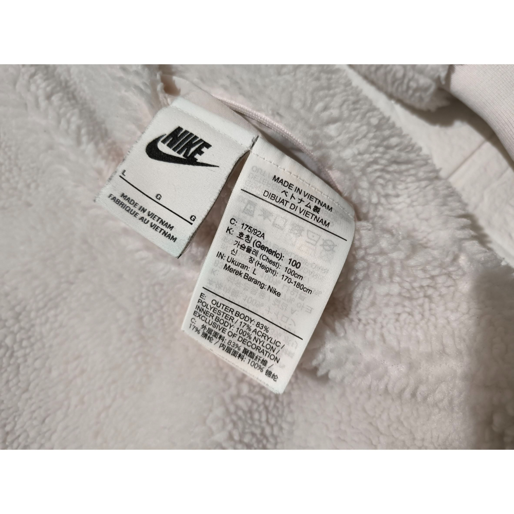 (0051) NIKE 羔羊絨 雙面穿 外套 胸圍116 衣長72 BQ6546 640-細節圖4