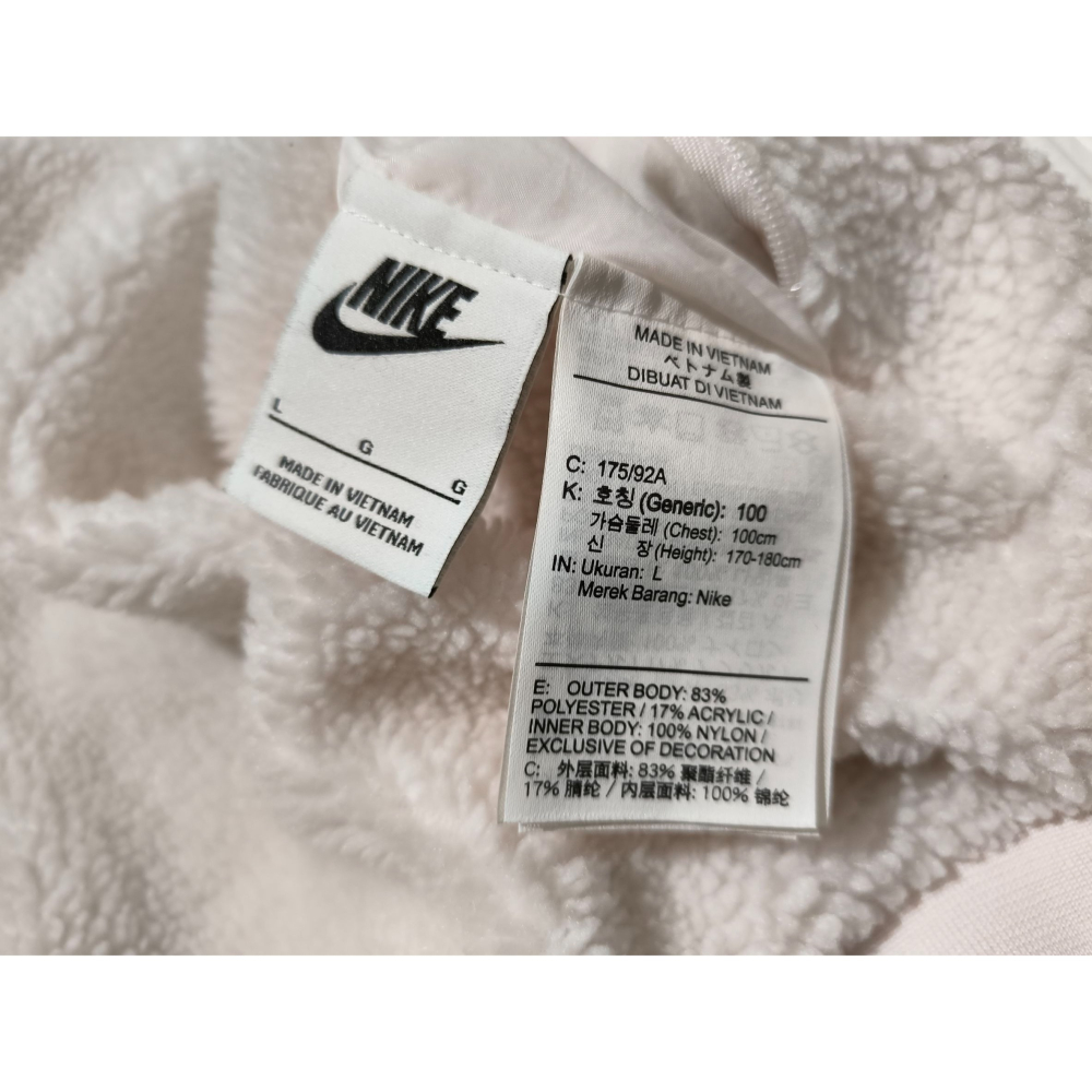 (0103) NIKE 羔羊絨 雙面穿 外套 胸圍116 衣長73 BQ6546 065-細節圖4