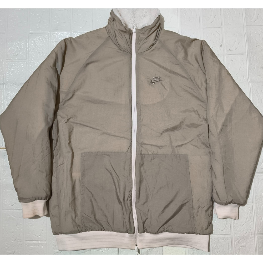 (0103) NIKE 羔羊絨 雙面穿 外套 胸圍116 衣長73 BQ6546 065-細節圖9