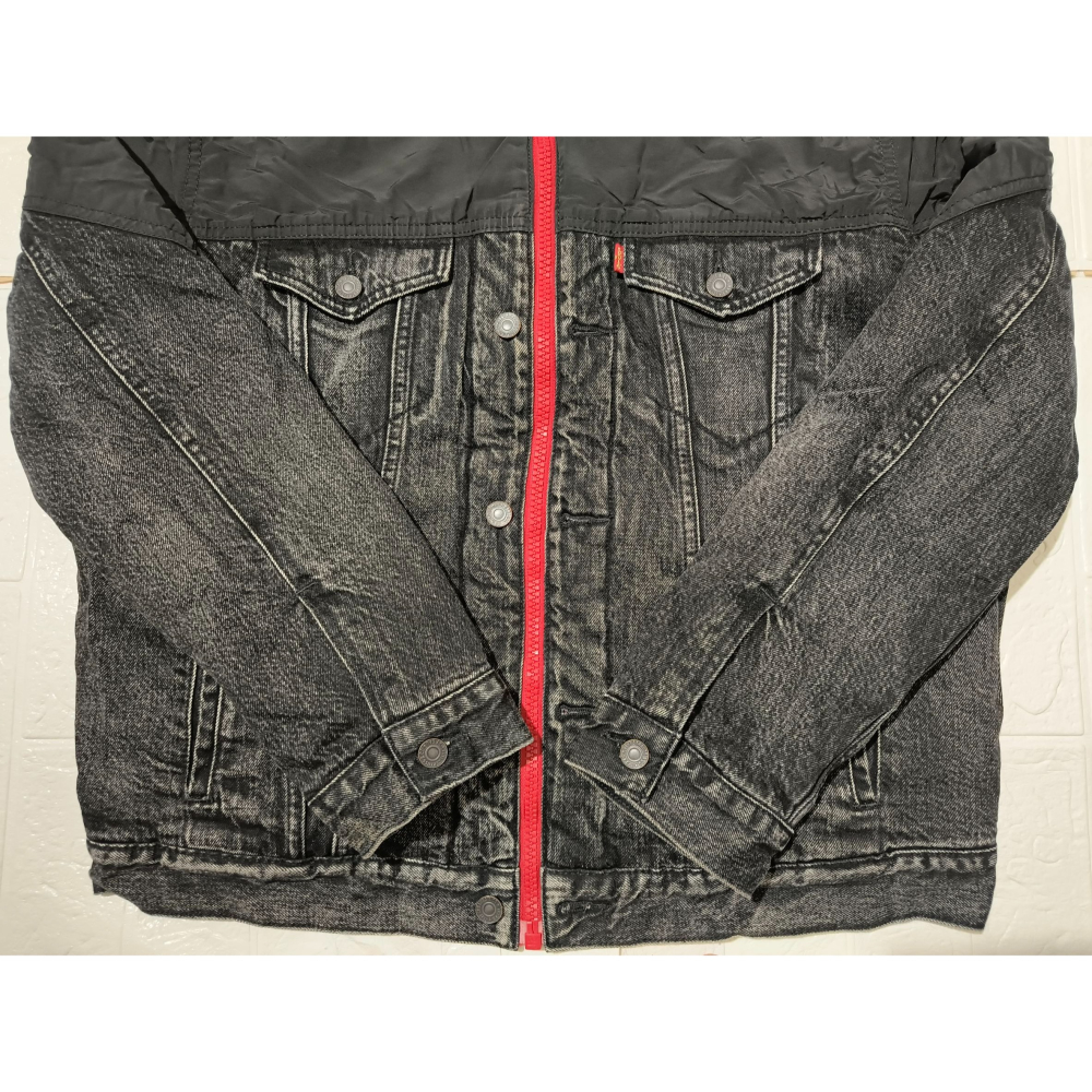 (0154) LEVI＇S 羔羊絨 牛仔外套 胸圍126 衣長69 74753-0000-細節圖2