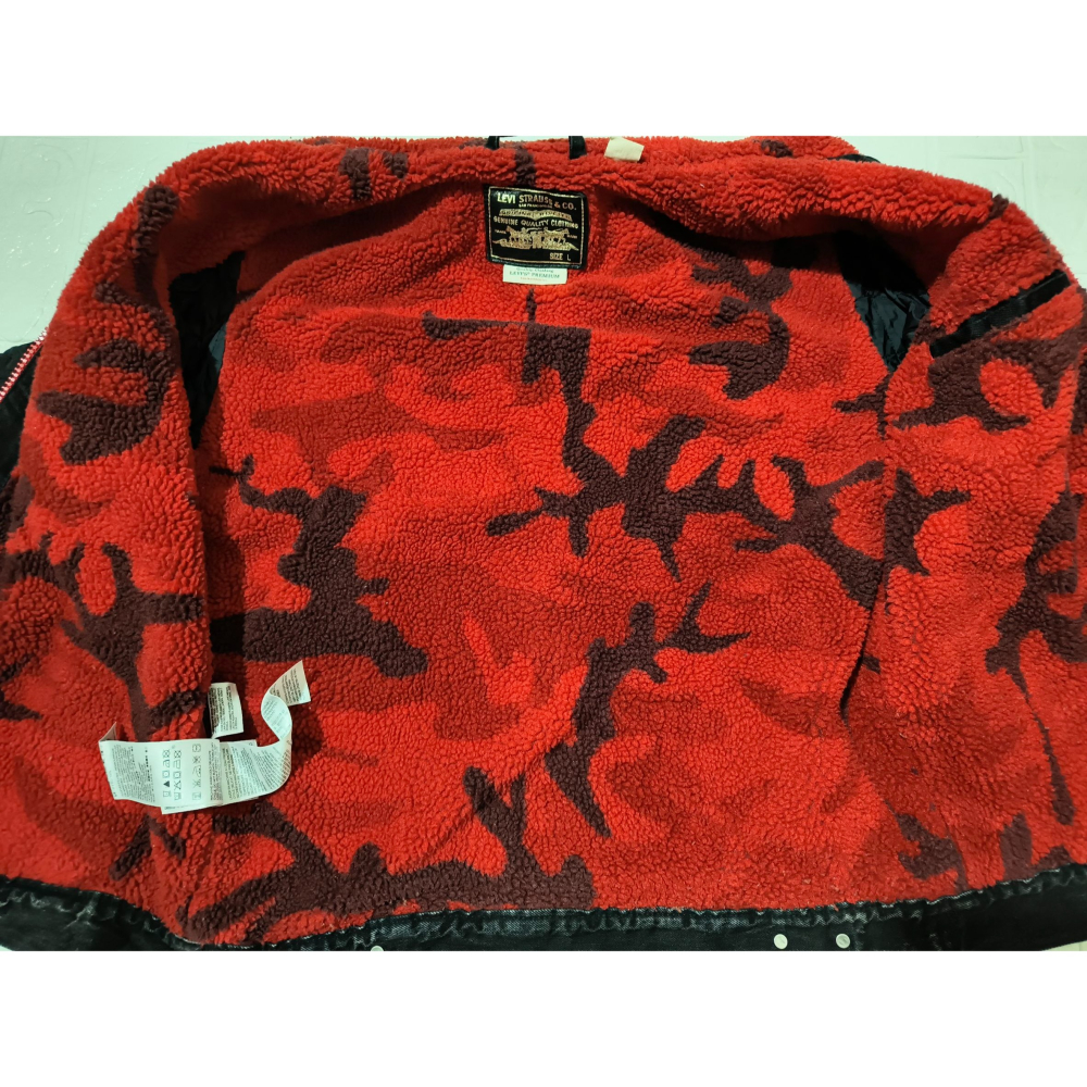 (0154) LEVI＇S 羔羊絨 牛仔外套 胸圍126 衣長69 74753-0000-細節圖5