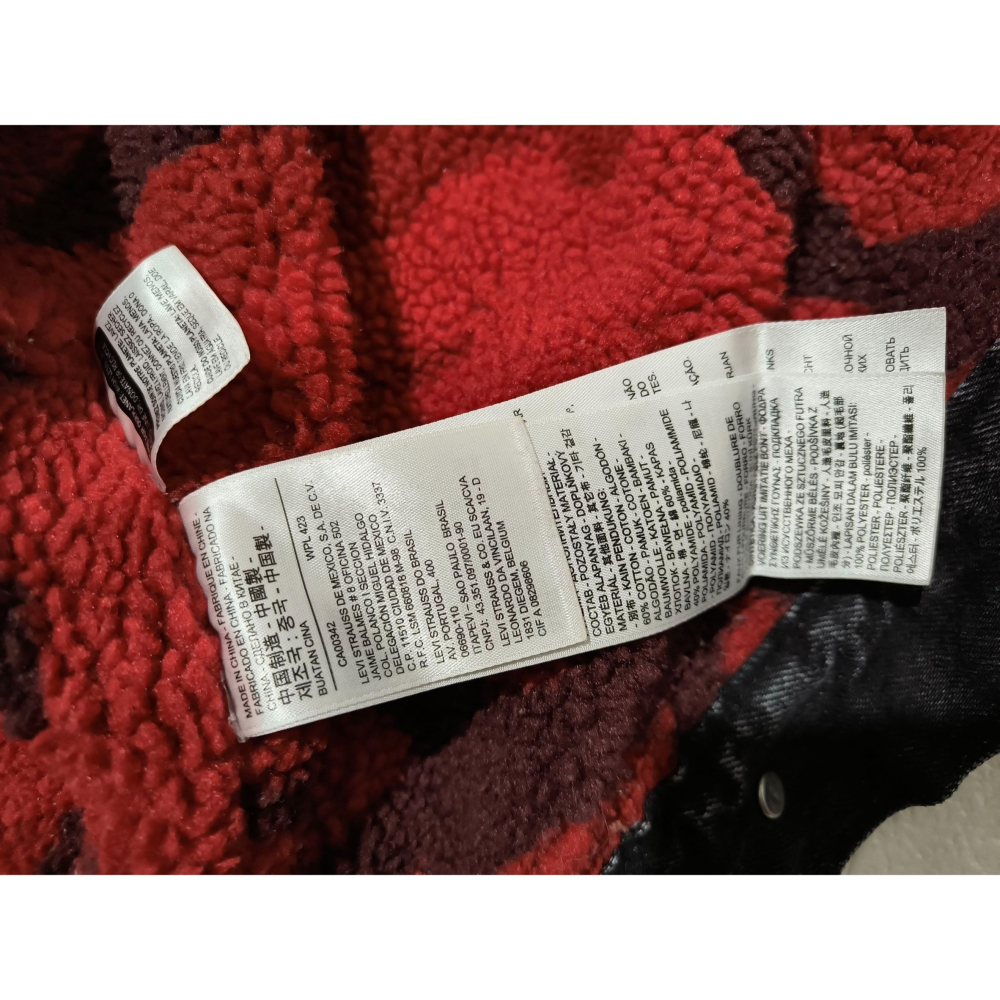 (0154) LEVI＇S 羔羊絨 牛仔外套 胸圍126 衣長69 74753-0000-細節圖6