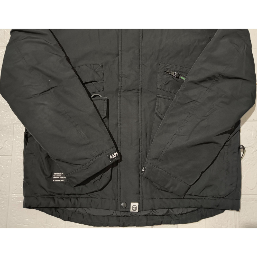 (0284) AAPE 棉服 連帽 外套 胸圍118 衣長72-76-細節圖2