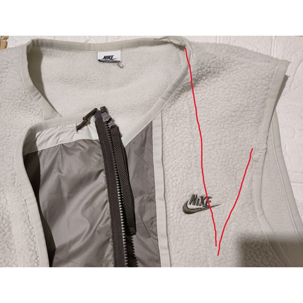 (0306) NIKE 羔羊絨 背心 胸圍122 衣長70-73 DD5026 072-細節圖3