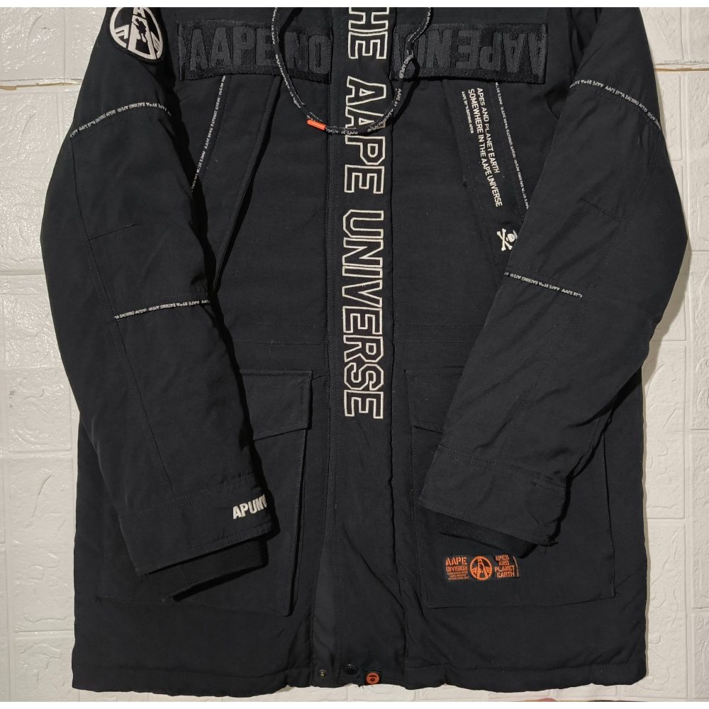 (0348) AAPE 羽絨 外套 胸圍120 衣長87-細節圖2