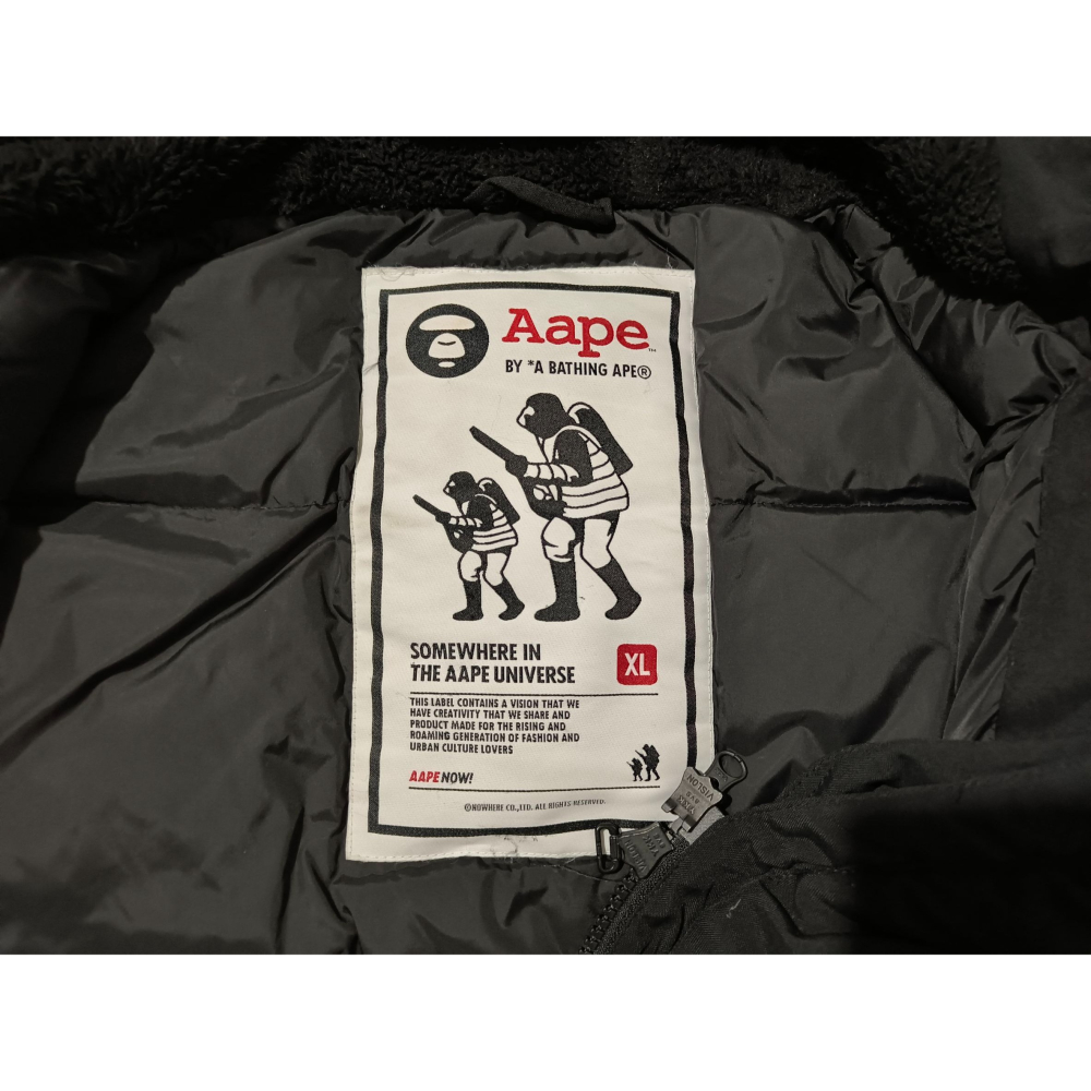 (0348) AAPE 羽絨 外套 胸圍120 衣長87-細節圖4