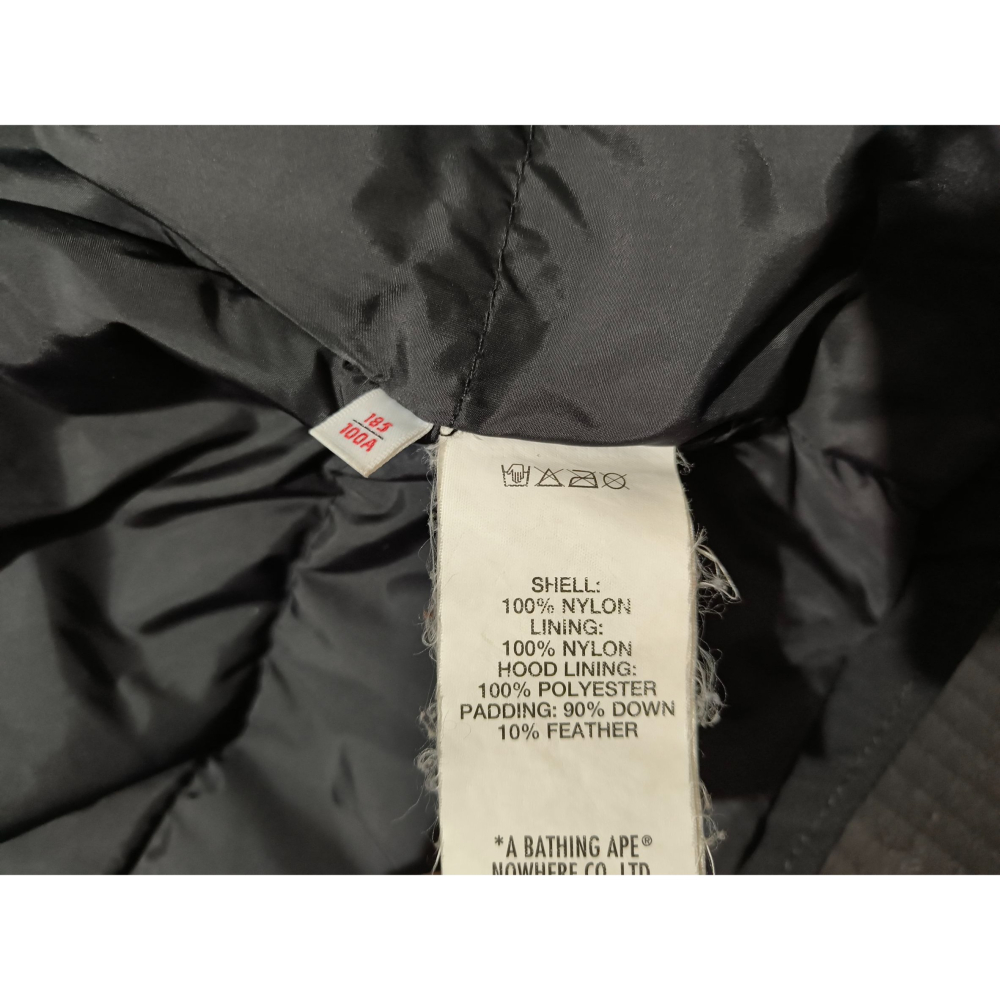 (0348) AAPE 羽絨 外套 胸圍120 衣長87-細節圖5