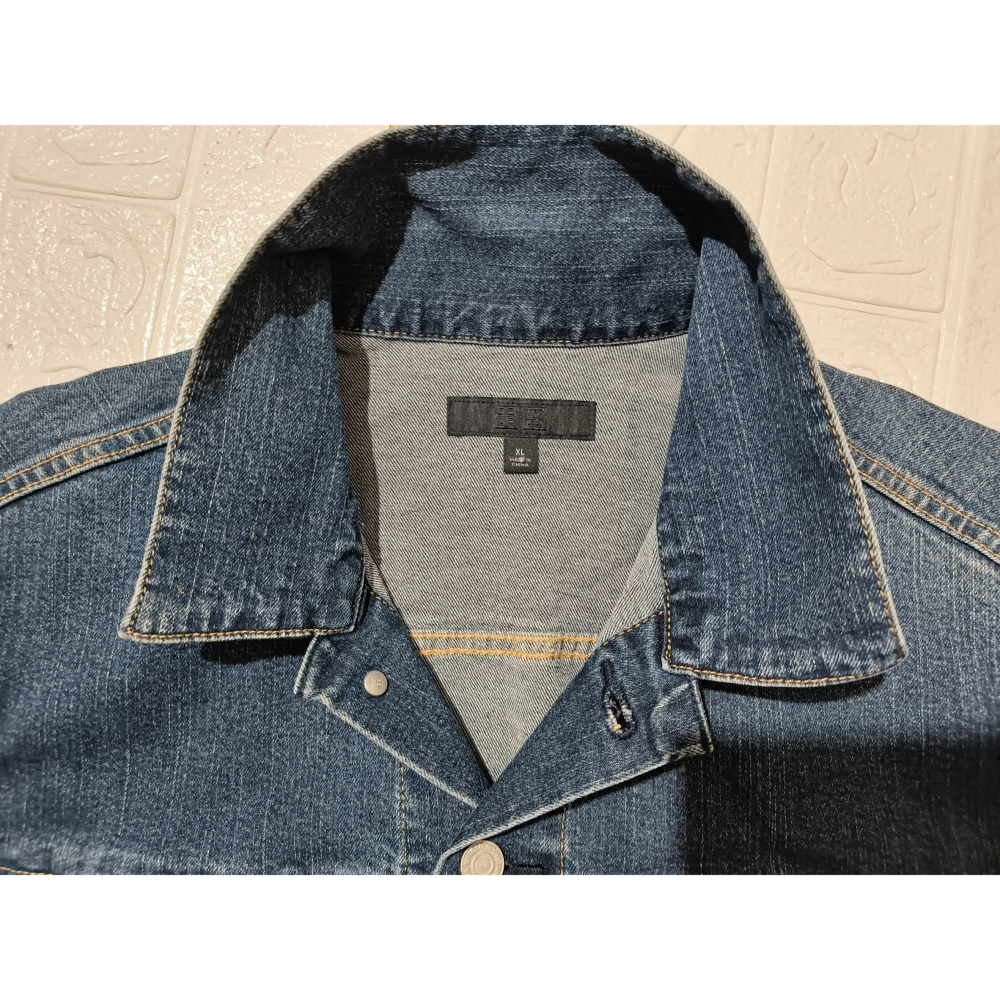 (0358) uniqlo 牛仔 外套 胸圍112 衣長66-細節圖4