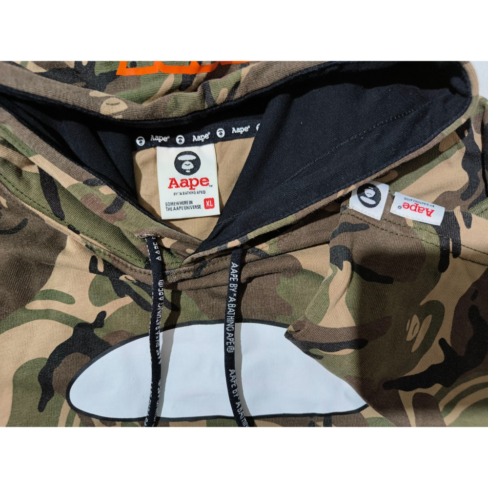 (0813) AAPE 帽T 胸圍120 衣長68-細節圖3