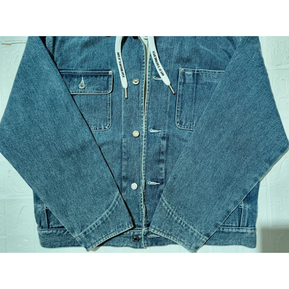 (0819) AAPE 牛仔 外套 胸圍126 衣長65-細節圖2