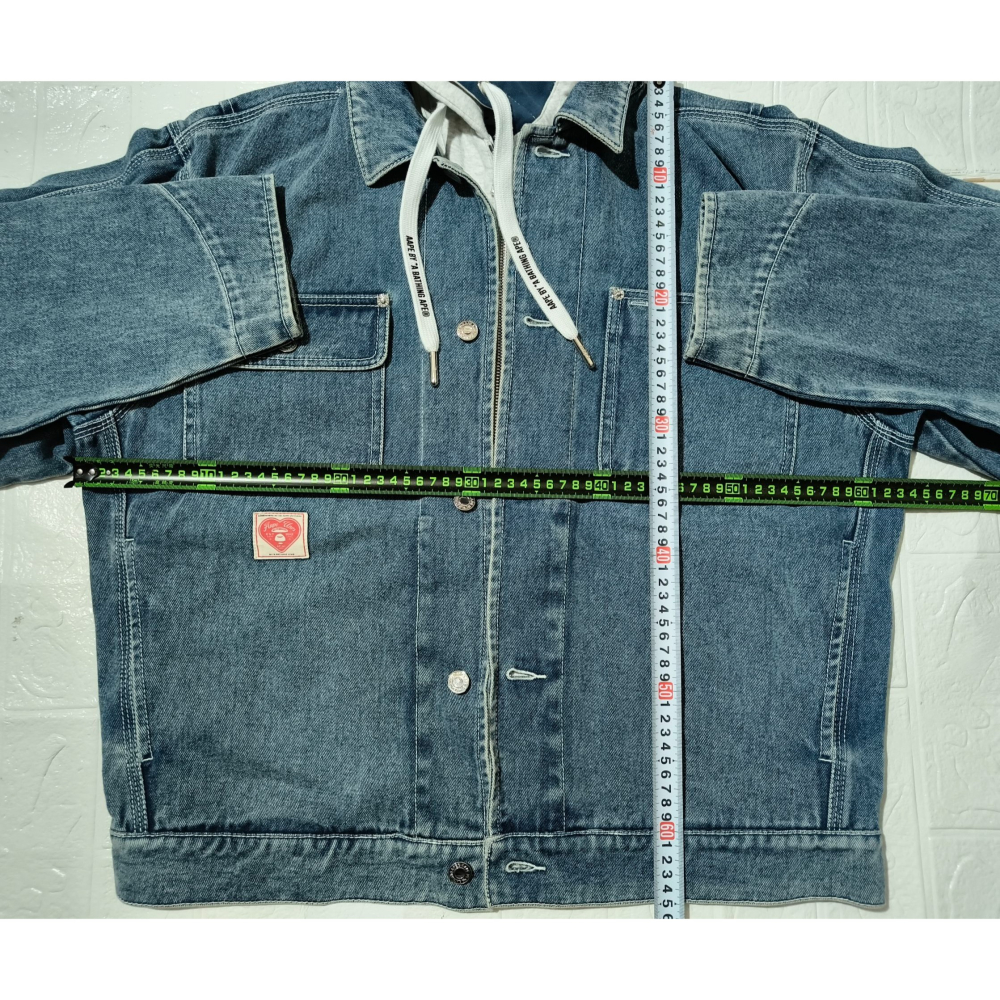 (0819) AAPE 牛仔 外套 胸圍126 衣長65-細節圖3