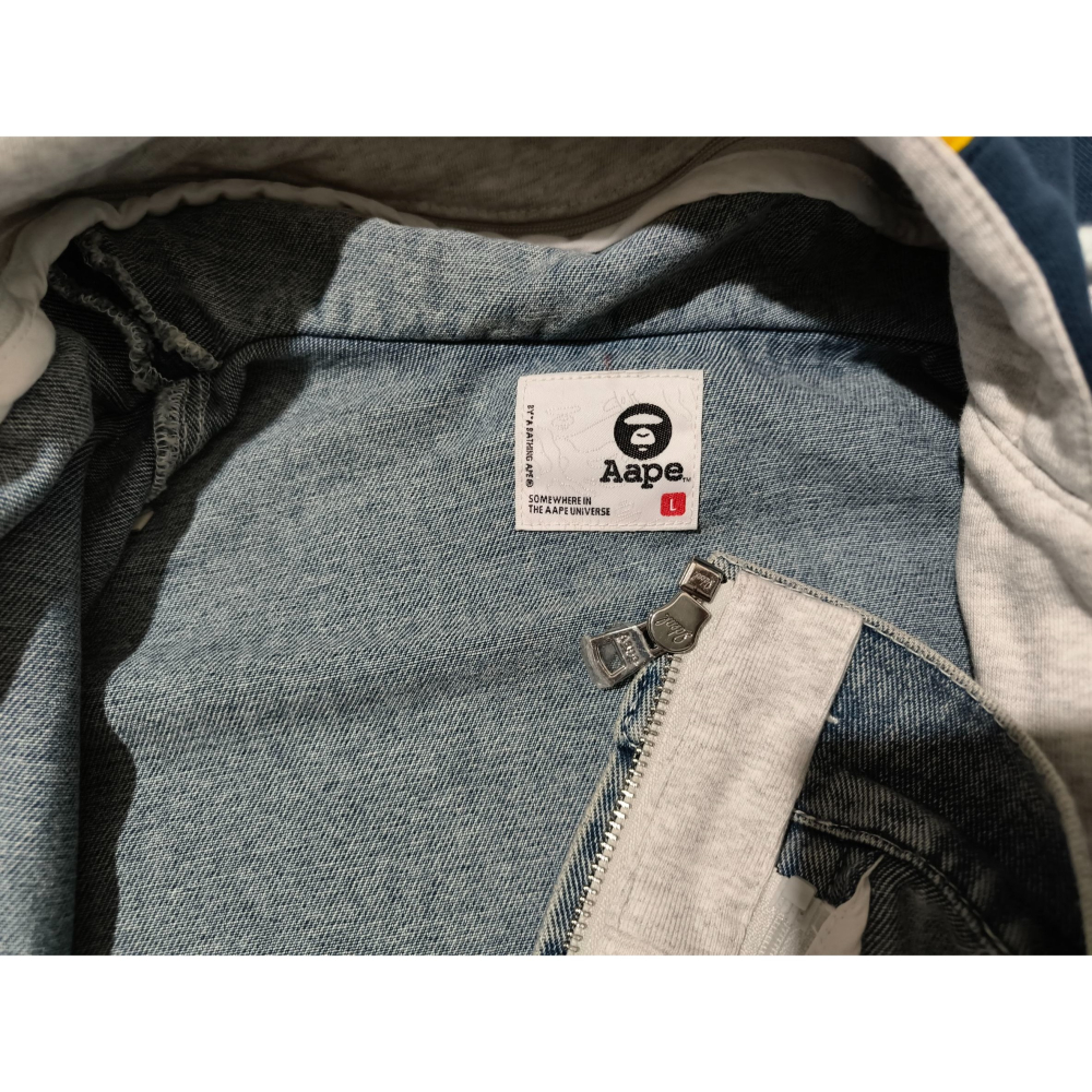 (0819) AAPE 牛仔 外套 胸圍126 衣長65-細節圖4