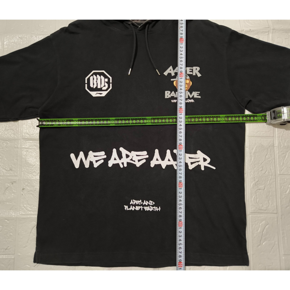 (0829) AAPE 短袖 帽T 胸圍112 衣長70-細節圖3