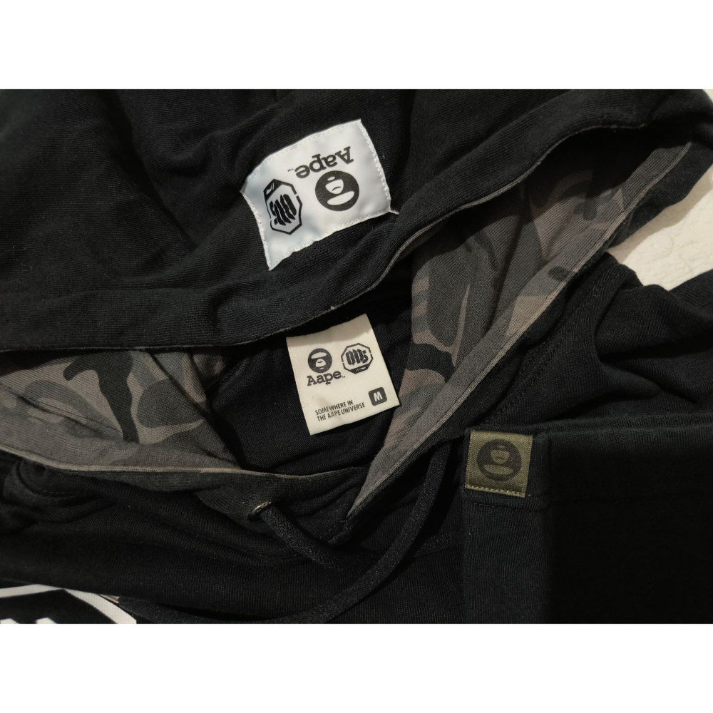 (0829) AAPE 短袖 帽T 胸圍112 衣長70-細節圖4