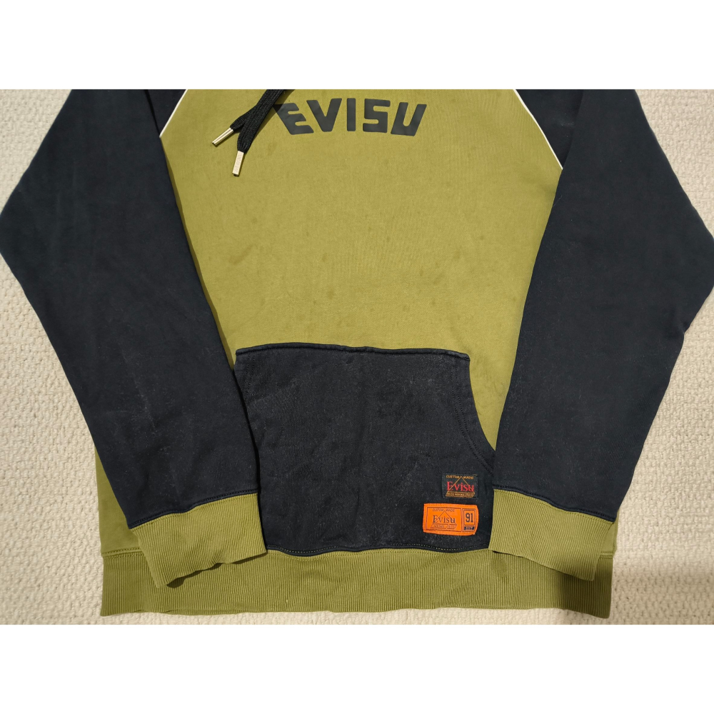 (1061) EVISU 福神 帽T 胸圍116 衣長71 1EAHTM9W316XX-細節圖2