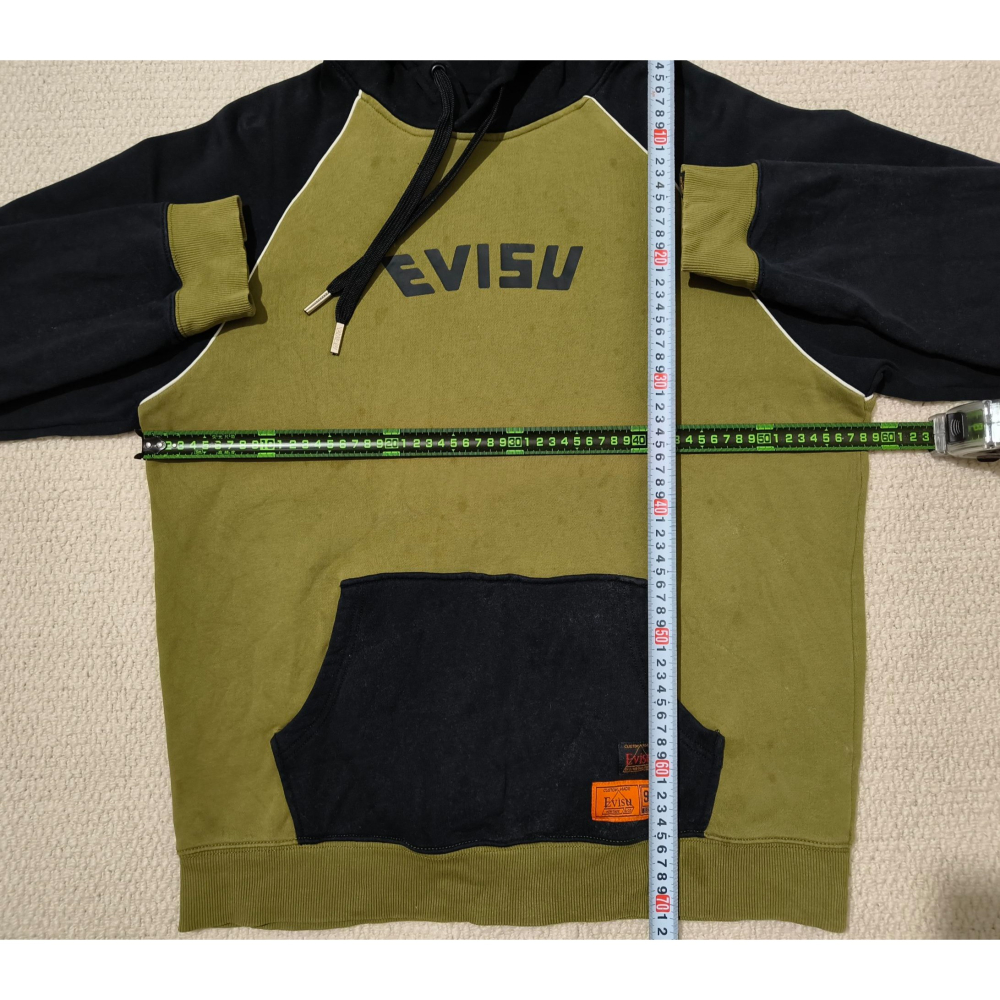 (1061) EVISU 福神 帽T 胸圍116 衣長71 1EAHTM9W316XX-細節圖4